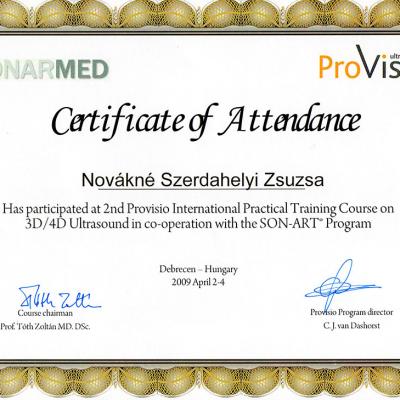Certificate Of Attendance Sonarmed